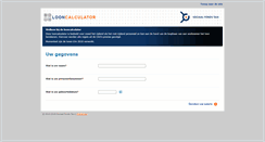 Desktop Screenshot of looncalculator.sociaalfondstaxi.nl