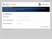 Tablet Screenshot of looncalculator.sociaalfondstaxi.nl